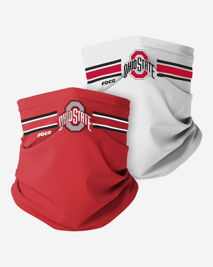 Ohio State Buckeyes Stitched 2 Pack Gaiter Scarf FOCO - FOCO.com