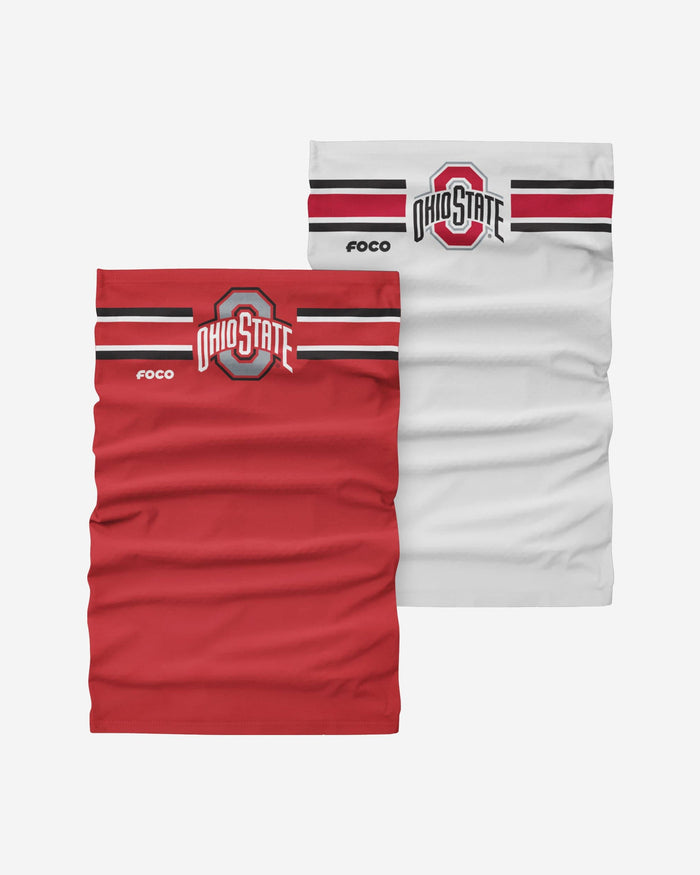 Ohio State Buckeyes Stitched 2 Pack Gaiter Scarf FOCO - FOCO.com