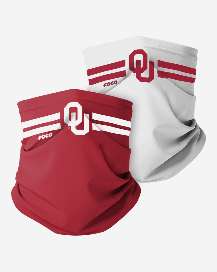 Oklahoma Sooners Stitched 2 Pack Gaiter Scarf FOCO - FOCO.com