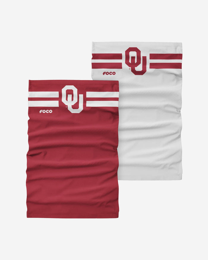 Oklahoma Sooners Stitched 2 Pack Gaiter Scarf FOCO - FOCO.com