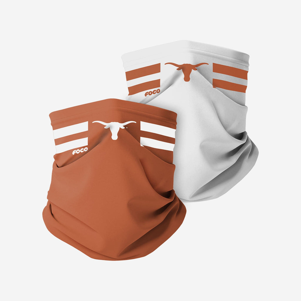 Texas Longhorns Stitched 2 Pack Gaiter Scarf FOCO - FOCO.com