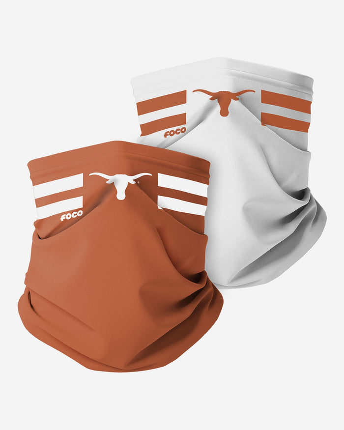 Texas Longhorns Stitched 2 Pack Gaiter Scarf FOCO - FOCO.com