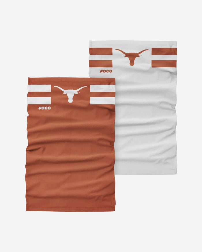 Texas Longhorns Stitched 2 Pack Gaiter Scarf FOCO - FOCO.com