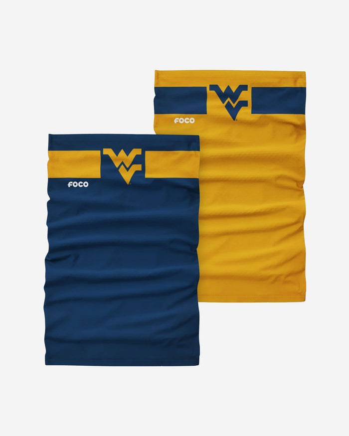 West Virginia Mountaineers Stitched 2 Pack Gaiter Scarf FOCO - FOCO.com