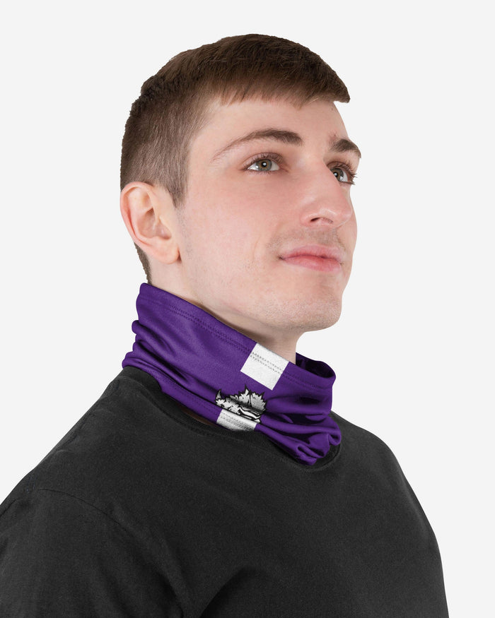 TCU Horned Frogs On-Field Sideline Team Stripe Big Logo Gaiter Scarf FOCO - FOCO.com