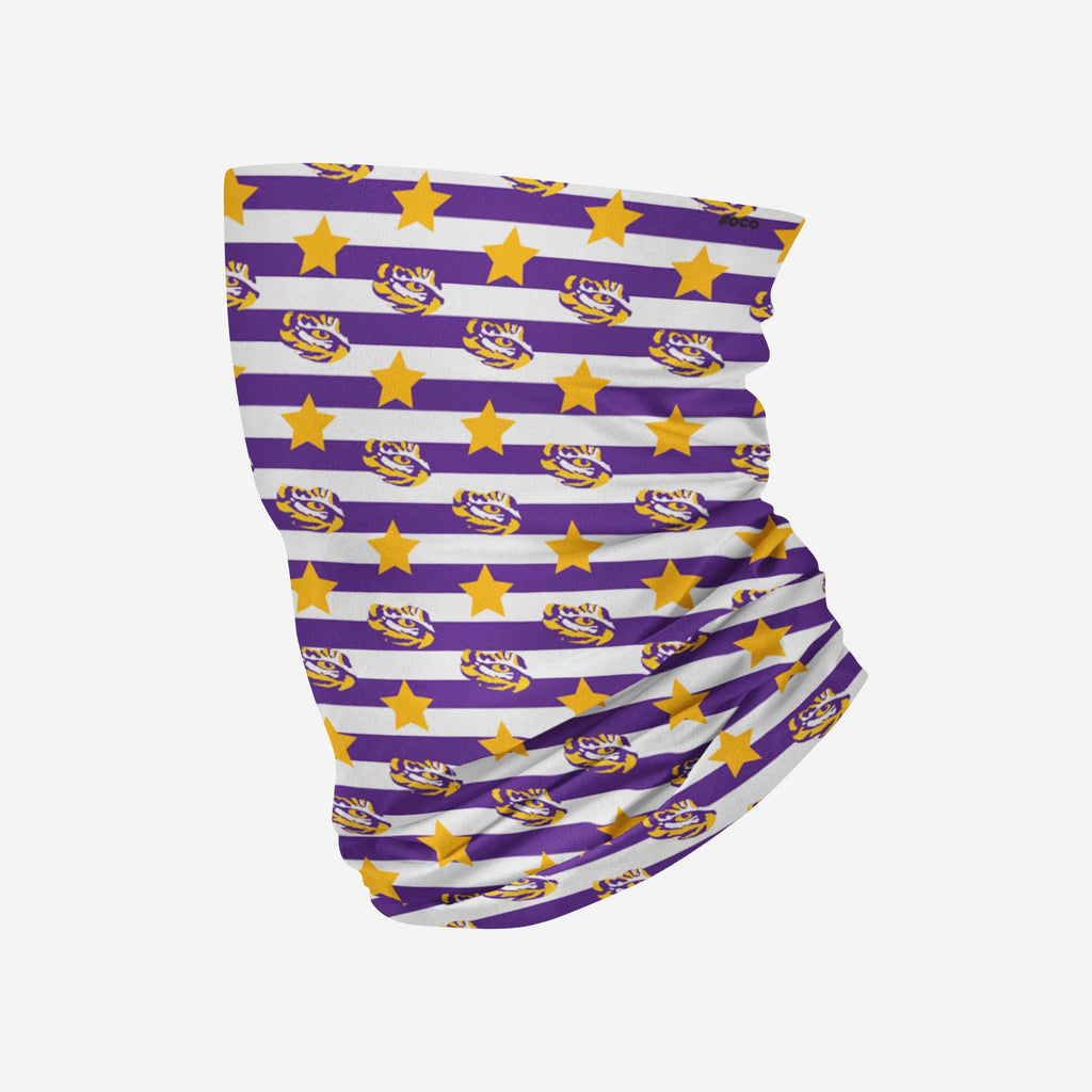 LSU Tigers Stars & Stripes Gaiter Scarf FOCO - FOCO.com