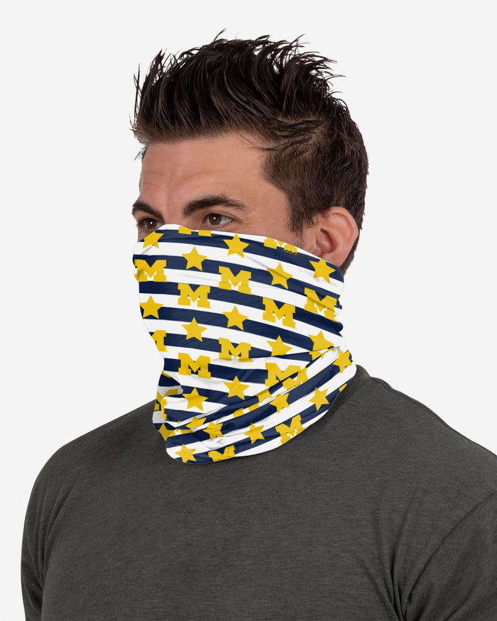 Michigan Wolverines Stars & Stripes Gaiter Scarf FOCO - FOCO.com