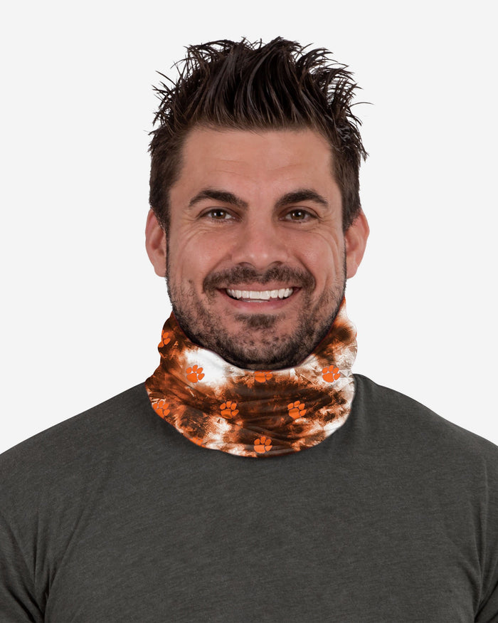 Clemson Tigers Tie-Dye Gaiter Scarf FOCO - FOCO.com