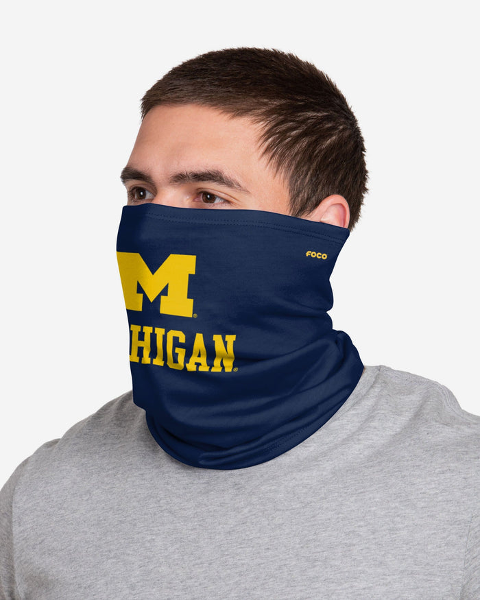 Michigan Wolverines Team Logo Stitched Gaiter Scarf FOCO - FOCO.com