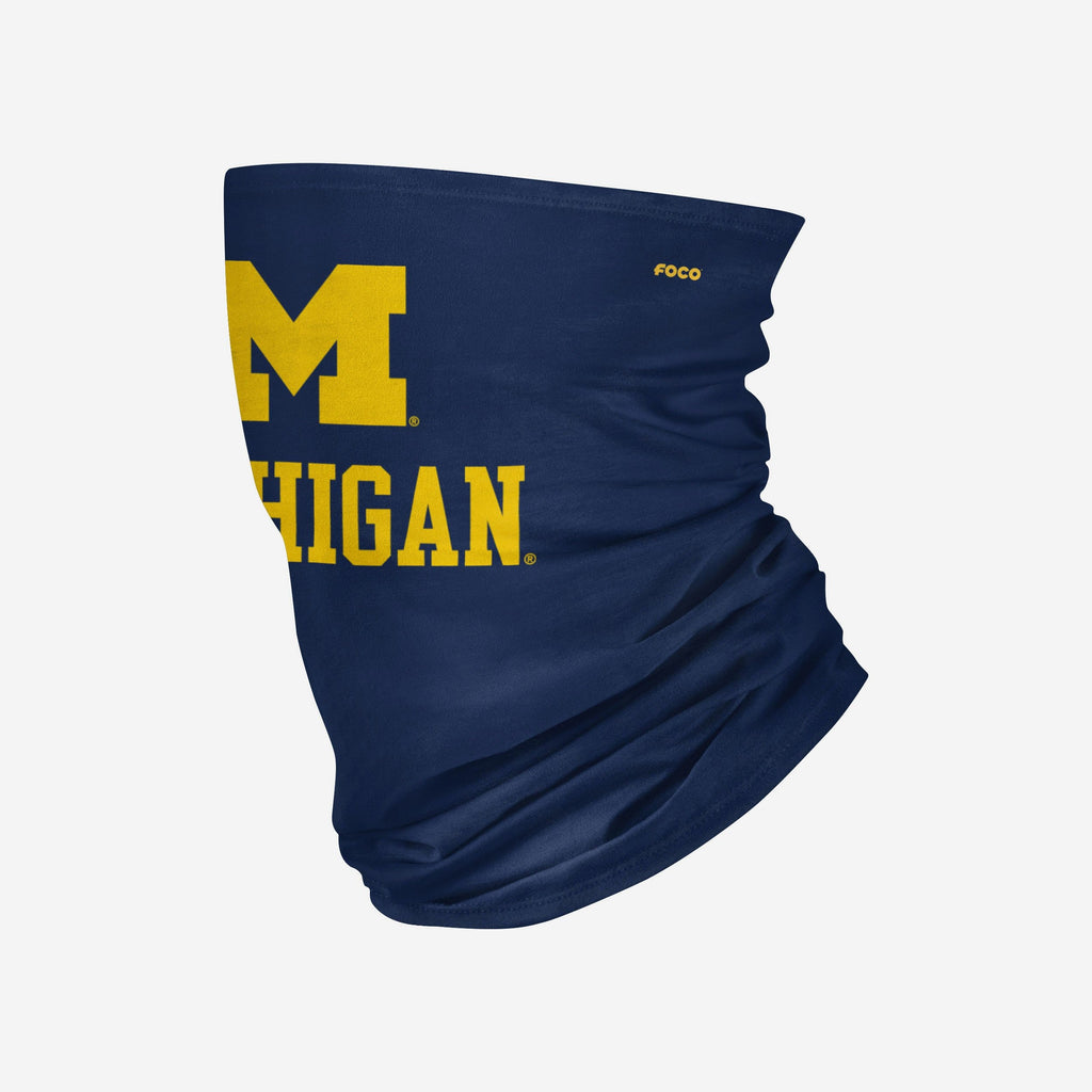 Michigan Wolverines Team Logo Stitched Gaiter Scarf FOCO - FOCO.com