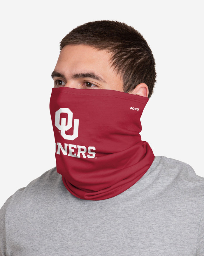 Oklahoma Sooners Team Logo Stitched Gaiter Scarf FOCO - FOCO.com