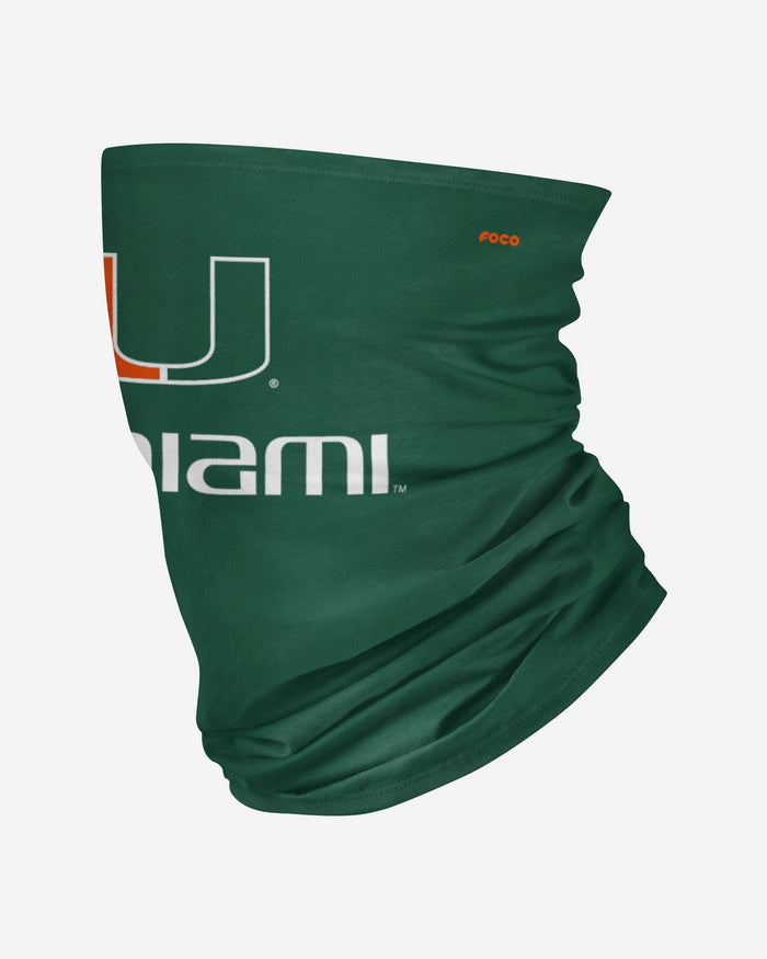 Miami Hurricanes Team Logo Stitched Gaiter Scarf FOCO - FOCO.com