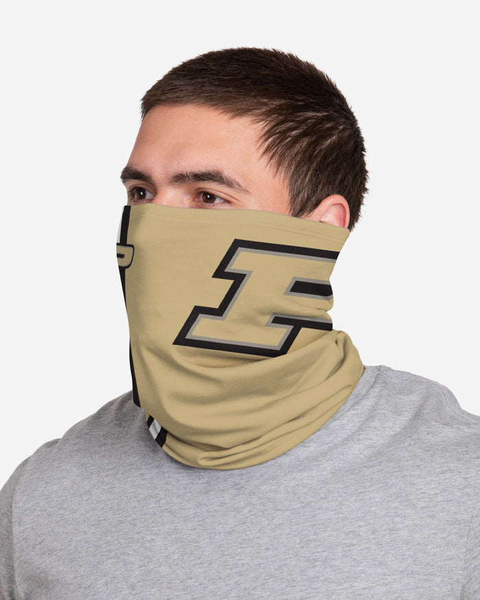 Purdue Boilermakers On-Field Sideline Team Stripe Big Logo Gold Gaiter Scarf FOCO - FOCO.com