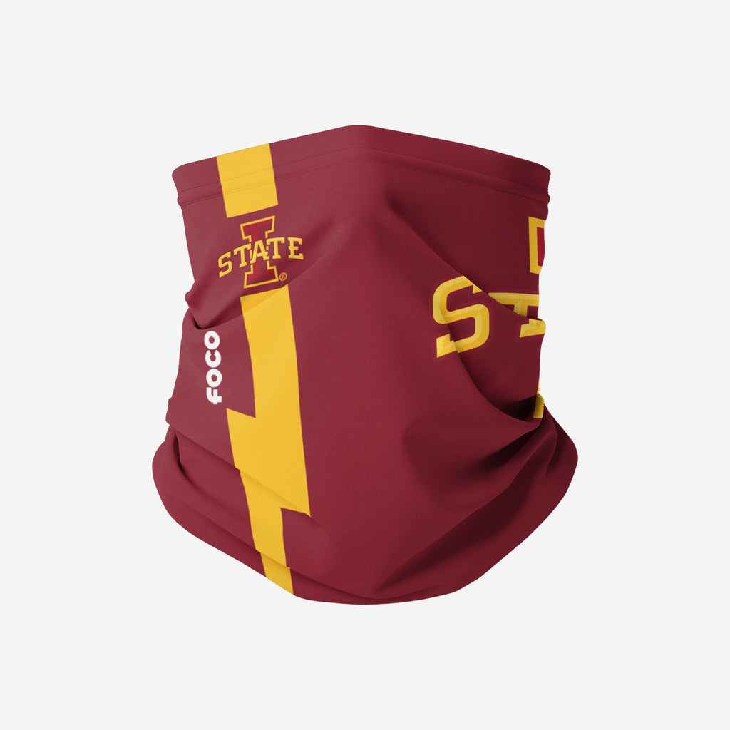 Iowa State Cyclones On-Field Sideline Team Stripe Big Logo Gaiter Scarf FOCO - FOCO.com