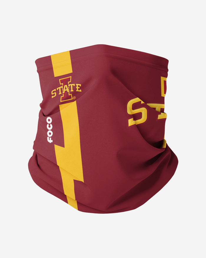 Iowa State Cyclones On-Field Sideline Team Stripe Big Logo Gaiter Scarf FOCO - FOCO.com