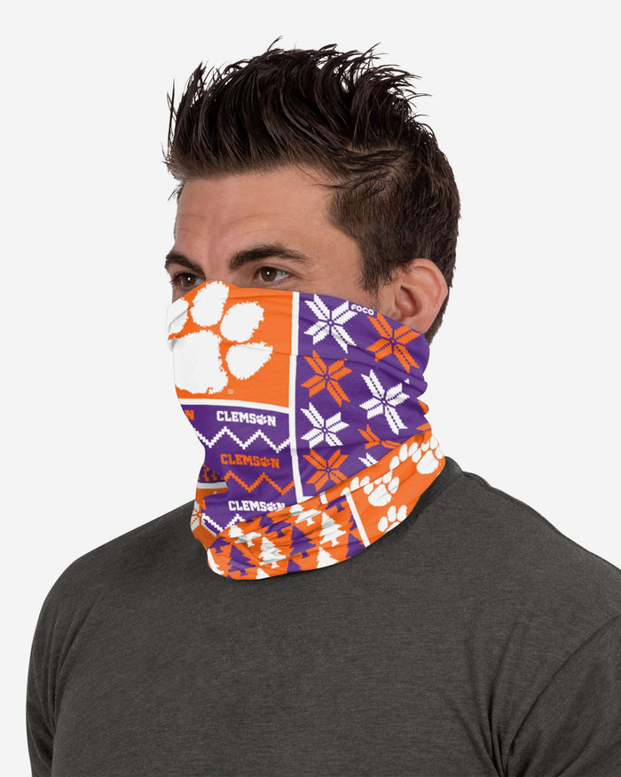 Clemson Tigers Busy Block Gaiter Scarf FOCO - FOCO.com