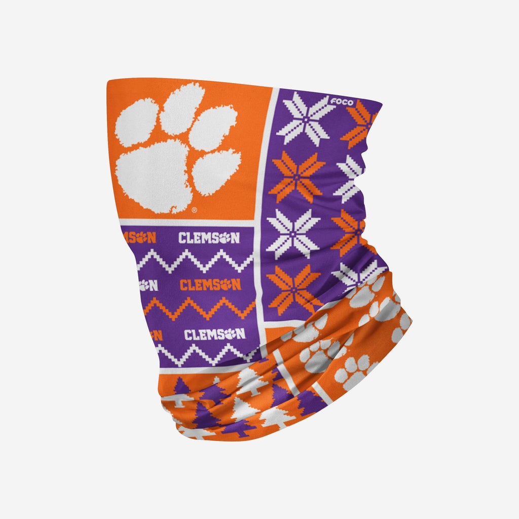 Clemson Tigers Busy Block Gaiter Scarf FOCO - FOCO.com