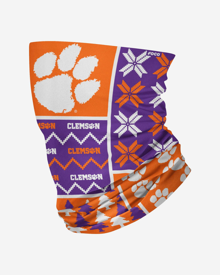 Clemson Tigers Busy Block Gaiter Scarf FOCO - FOCO.com