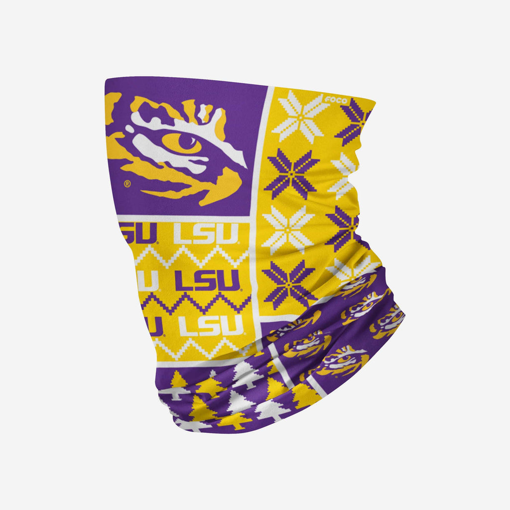 LSU Tigers Busy Block Gaiter Scarf FOCO - FOCO.com