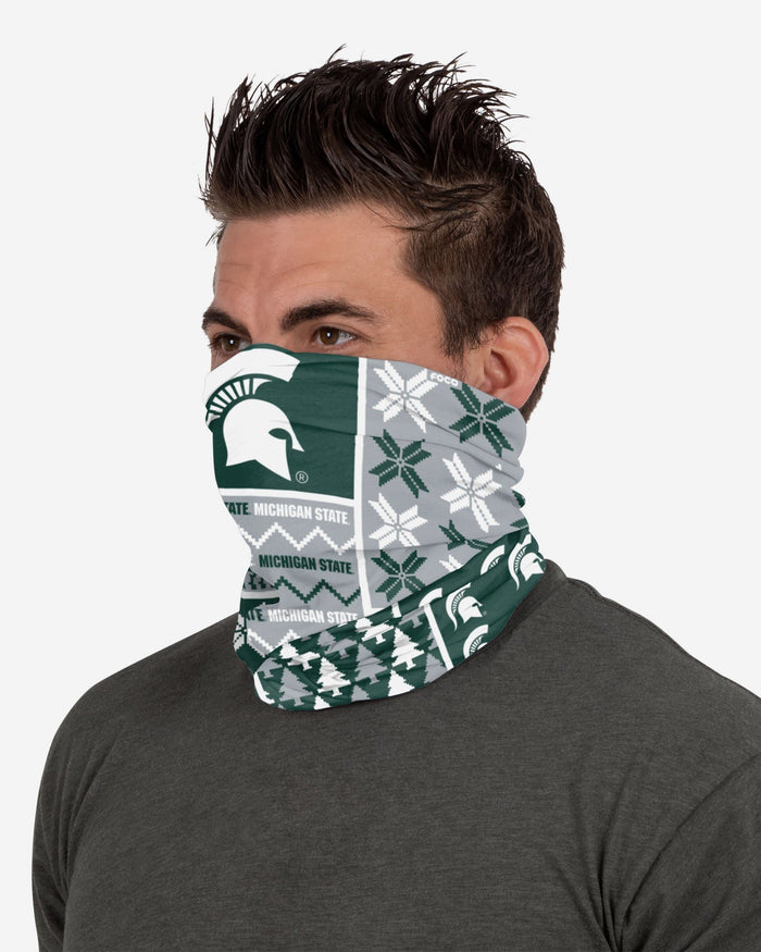 Michigan State Spartans Busy Block Gaiter Scarf FOCO - FOCO.com