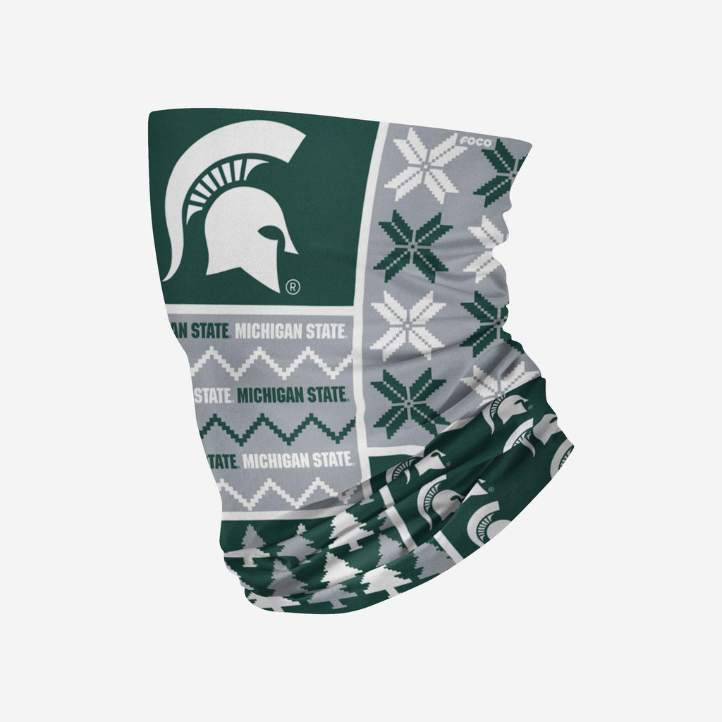 Michigan State Spartans Busy Block Gaiter Scarf FOCO - FOCO.com