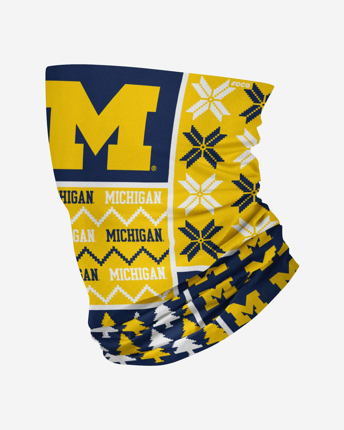 Michigan Wolverines Busy Block Gaiter Scarf FOCO - FOCO.com