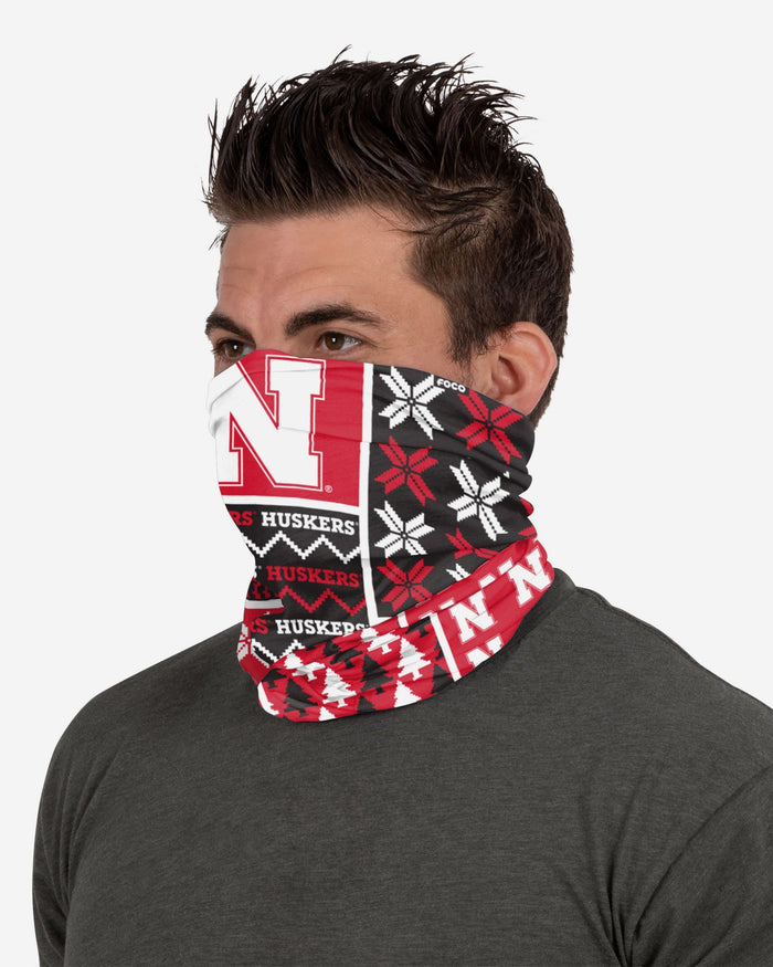 Nebraska Cornhuskers Busy Block Gaiter Scarf FOCO - FOCO.com