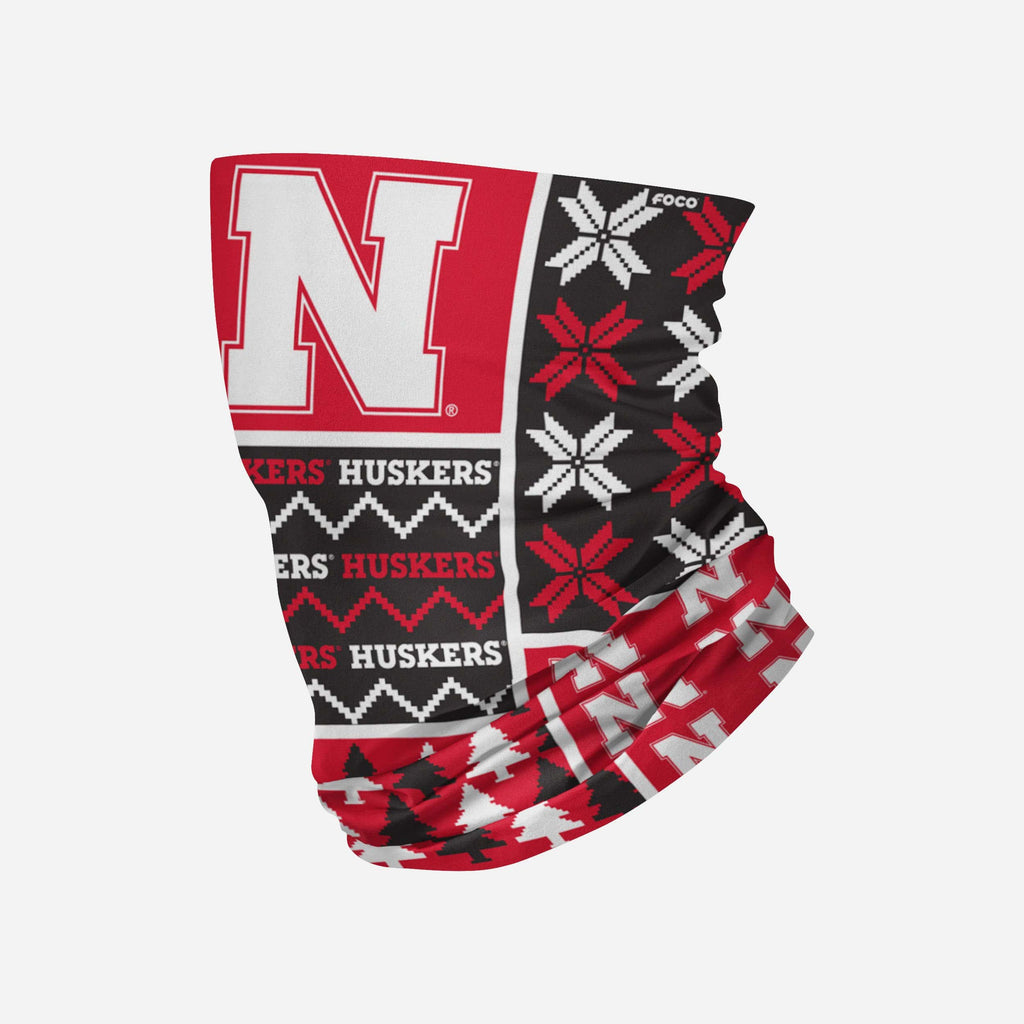 Nebraska Cornhuskers Busy Block Gaiter Scarf FOCO - FOCO.com