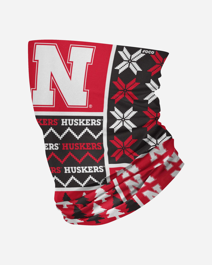 Nebraska Cornhuskers Busy Block Gaiter Scarf FOCO - FOCO.com