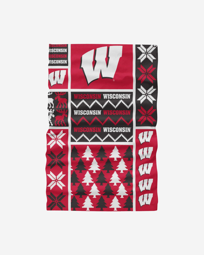 Wisconsin Badgers Busy Block Gaiter Scarf FOCO - FOCO.com