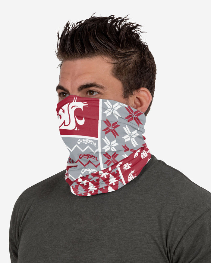 Washington State Cougars Busy Block Gaiter Scarf FOCO - FOCO.com