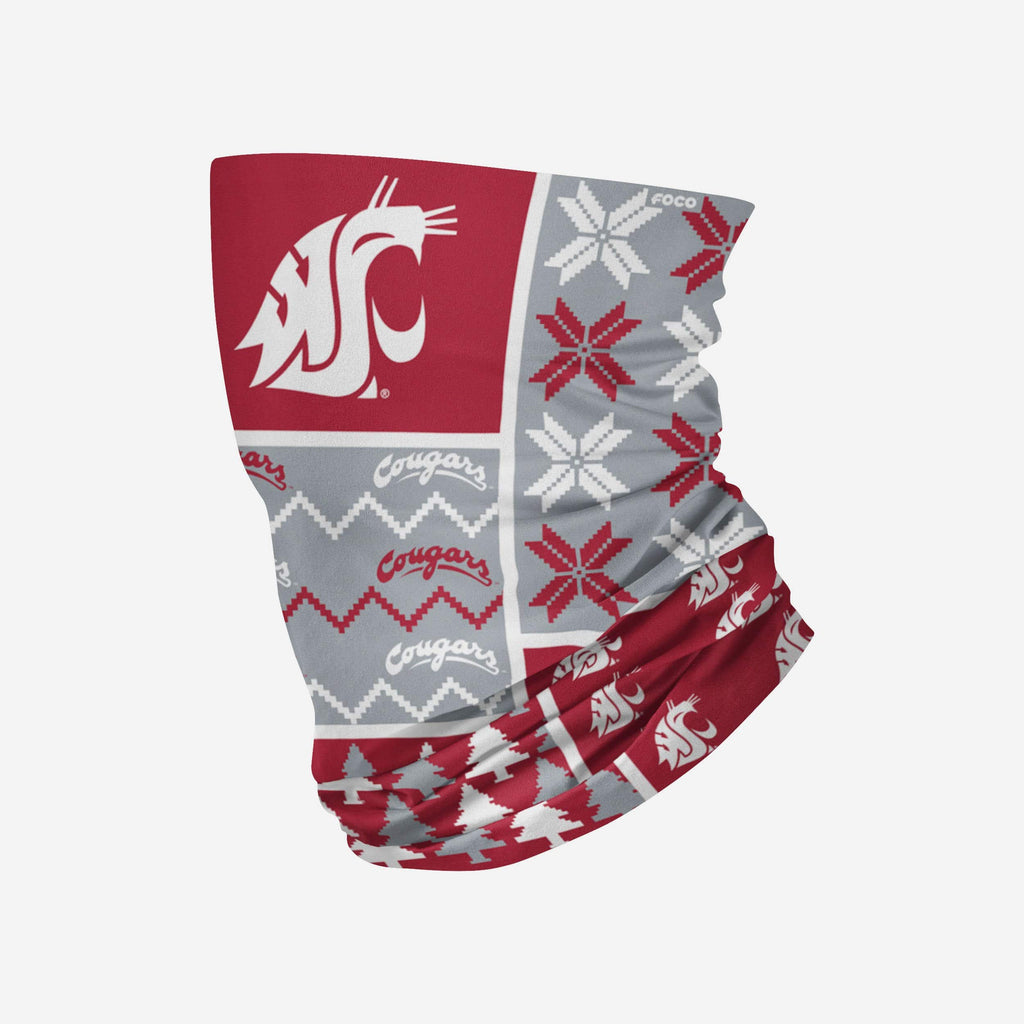 Washington State Cougars Busy Block Gaiter Scarf FOCO - FOCO.com