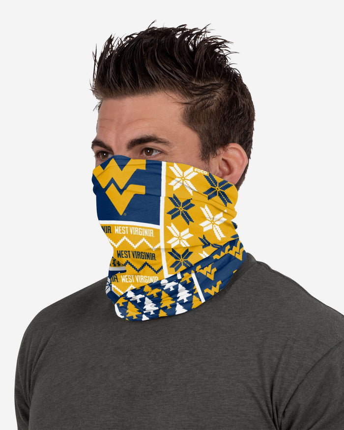 West Virginia Mountaineers Busy Block Gaiter Scarf FOCO - FOCO.com