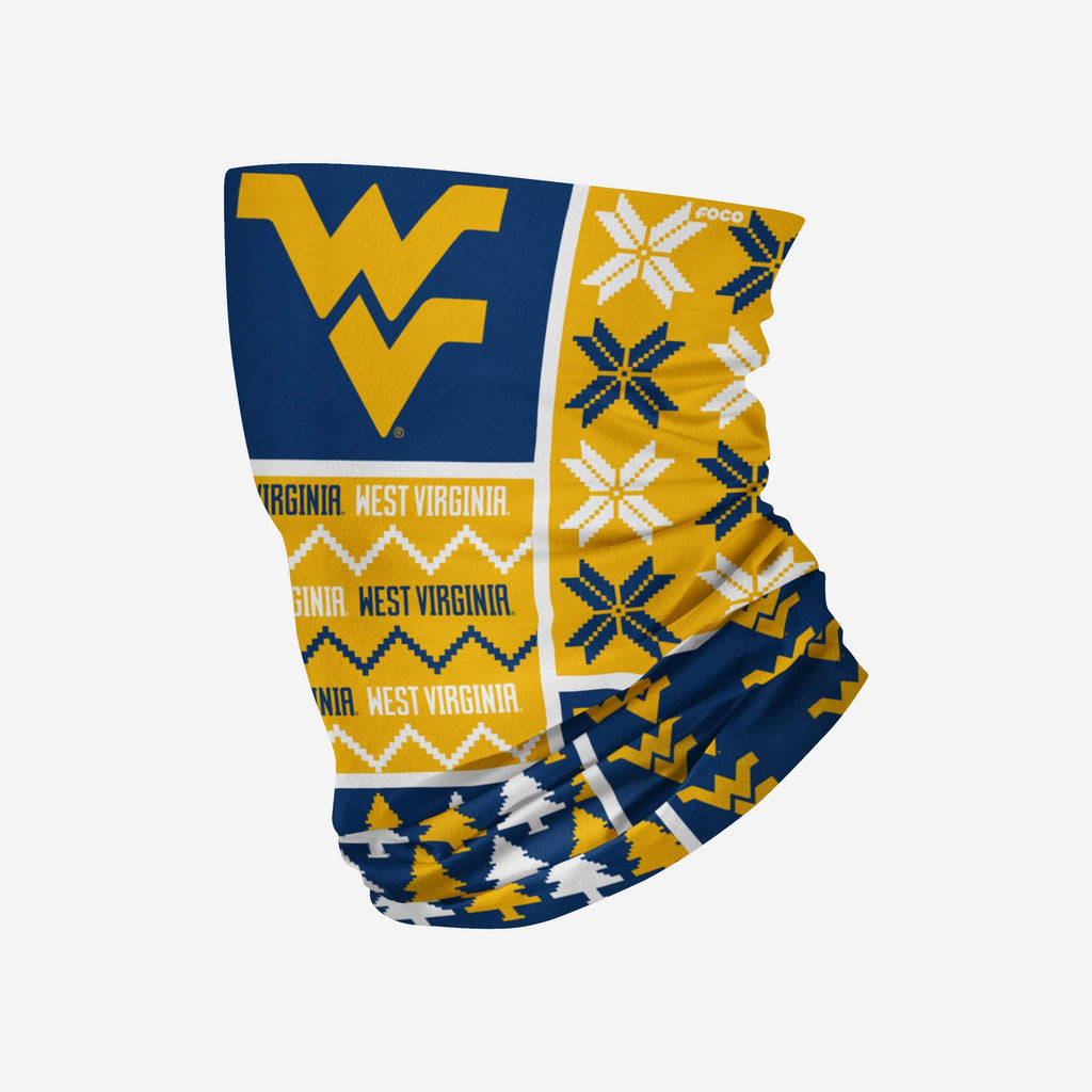 West Virginia Mountaineers Busy Block Gaiter Scarf FOCO - FOCO.com