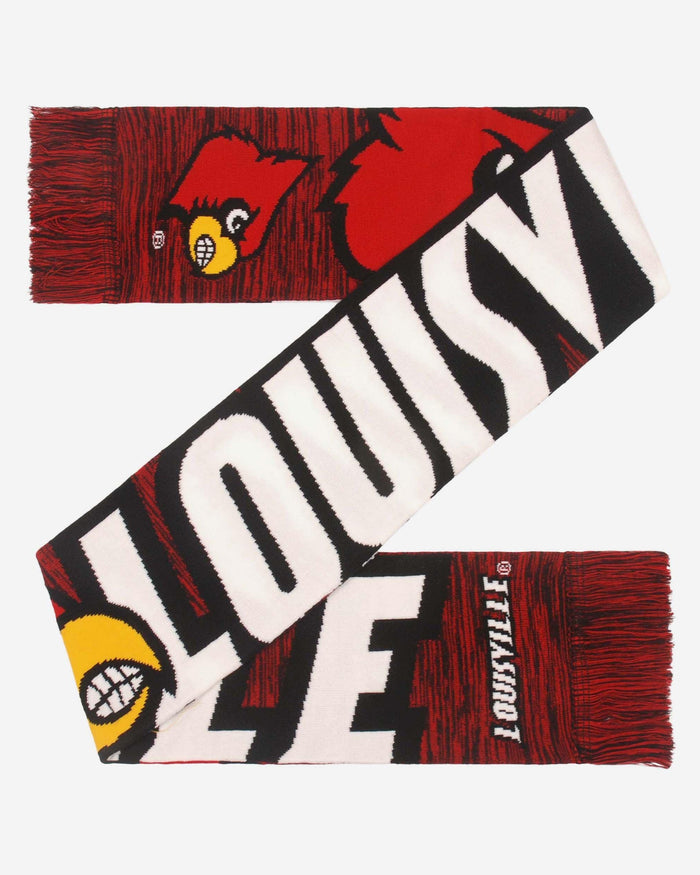 Louisville Cardinals Wordmark Big Logo Colorblend Scarf FOCO - FOCO.com