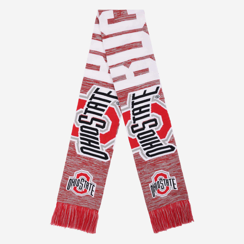 Ohio State Buckeyes Wordmark Big Logo Colorblend Scarf FOCO - FOCO.com