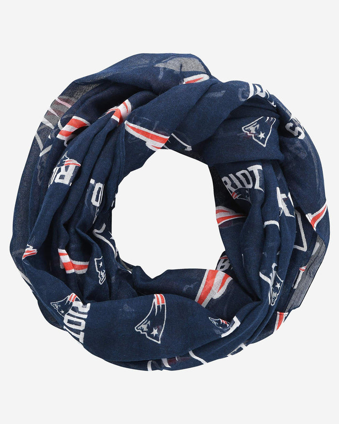 New England Patriots Team Logo Infinity Scarf FOCO - FOCO.com