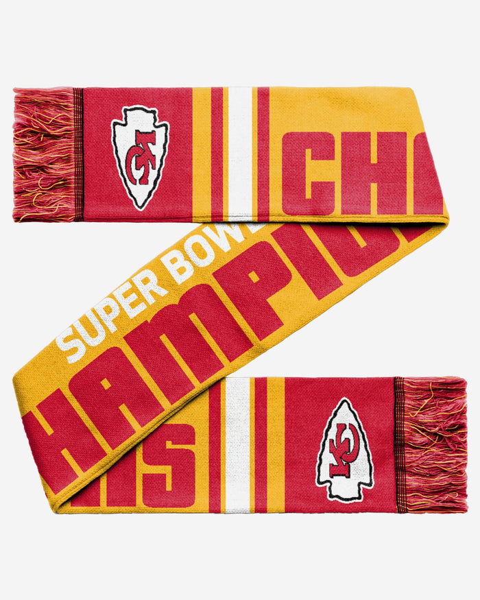 Kansas City Chiefs Super Bowl LVII Champions Acrylic Scarf FOCO - FOCO.com