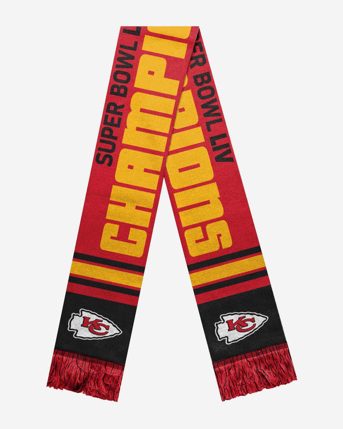 Kansas City Chiefs Super Bowl LIV Champions Acrylic Scarf FOCO - FOCO.com