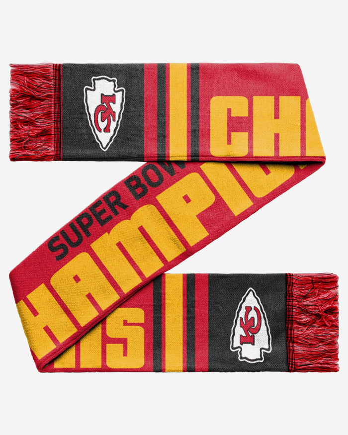 Kansas City Chiefs Super Bowl LIV Champions Acrylic Scarf FOCO - FOCO.com