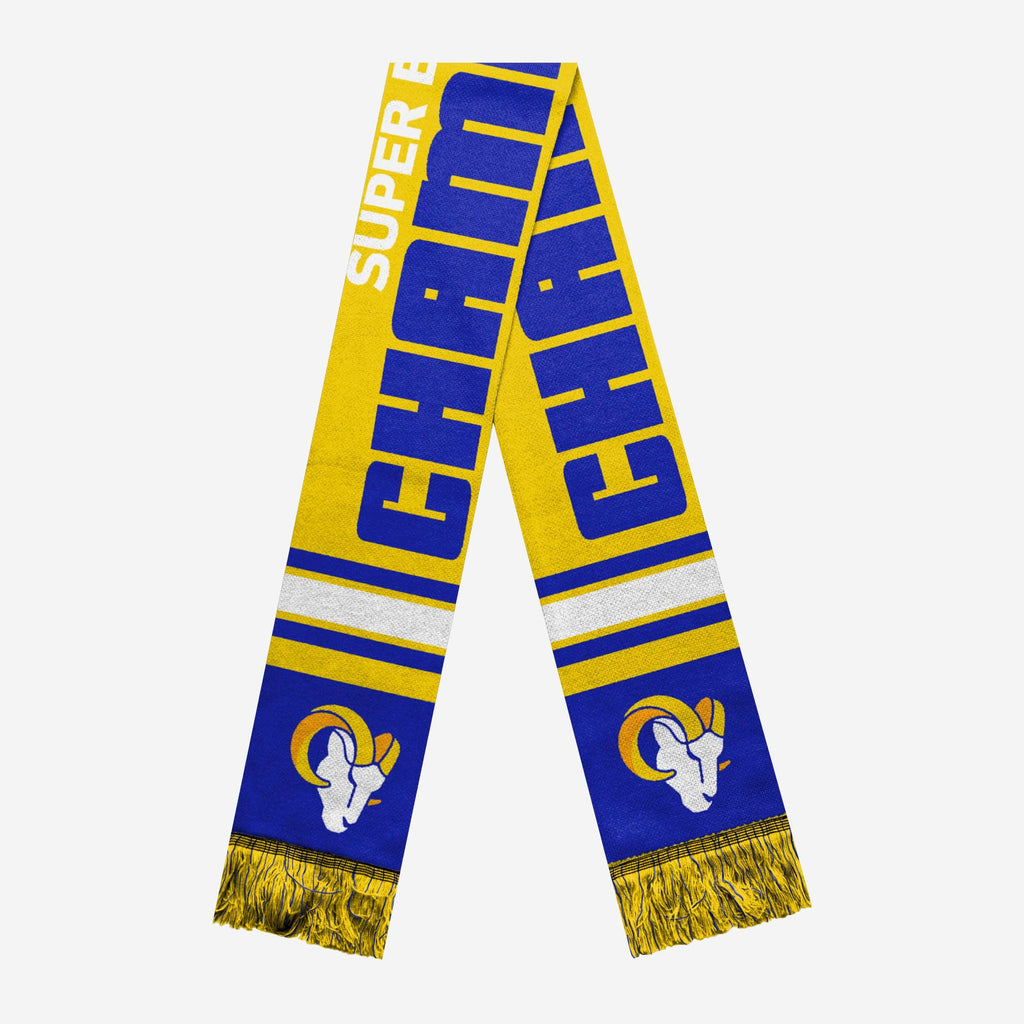 Los Angeles Rams Super Bowl LVI Champions Acrylic Scarf FOCO - FOCO.com