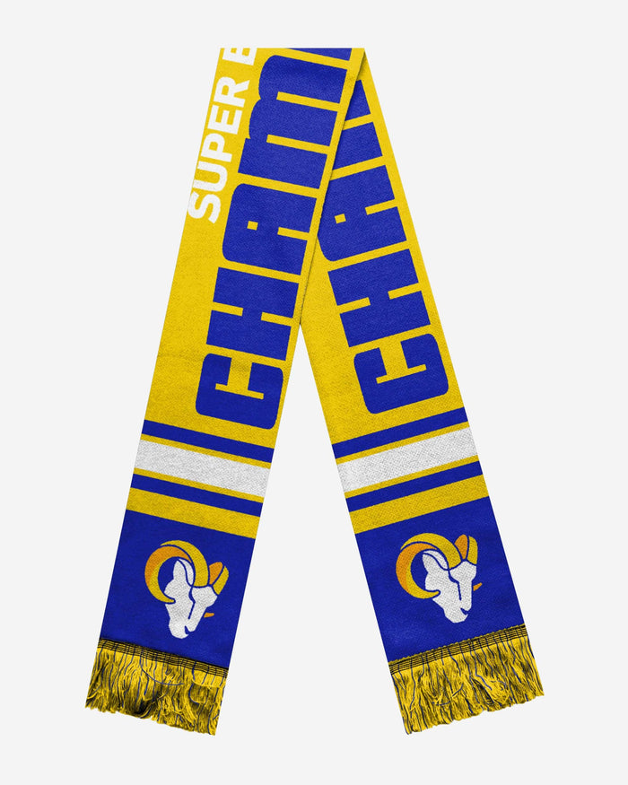 Los Angeles Rams Super Bowl LVI Champions Acrylic Scarf FOCO - FOCO.com