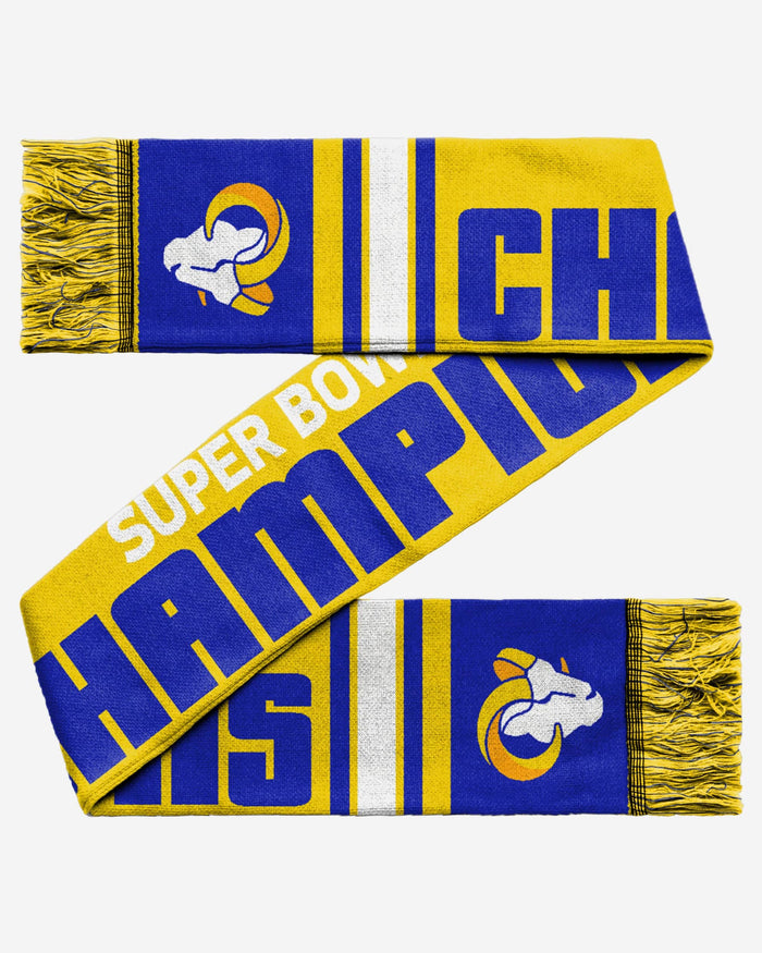 Los Angeles Rams Super Bowl LVI Champions Acrylic Scarf FOCO - FOCO.com