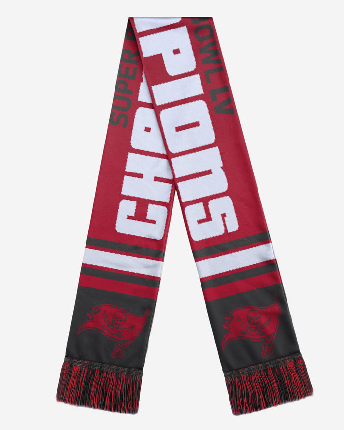 Tampa Bay Buccaneers Super Bowl LV Champions Acrylic Scarf FOCO - FOCO.com