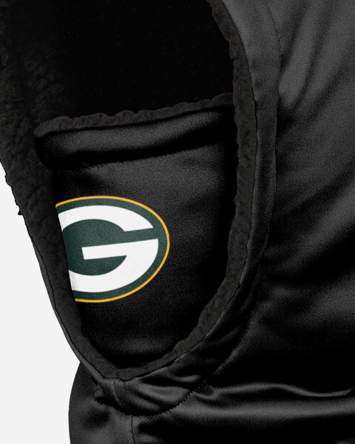 Green Bay Packers Black Hooded Gaiter FOCO - FOCO.com