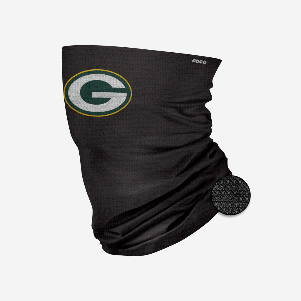 Green Bay Packers Big Logo Waffle Gaiter Scarf FOCO - FOCO.com