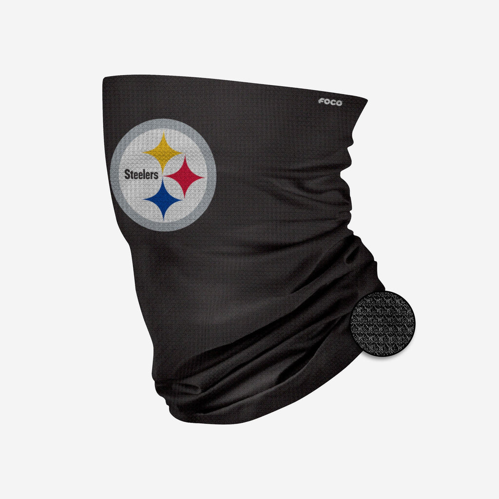 Pittsburgh Steelers Big Logo Waffle Gaiter Scarf FOCO - FOCO.com