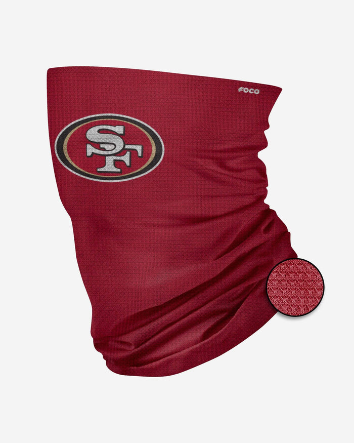 San Francisco 49ers Big Logo Waffle Gaiter Scarf FOCO - FOCO.com