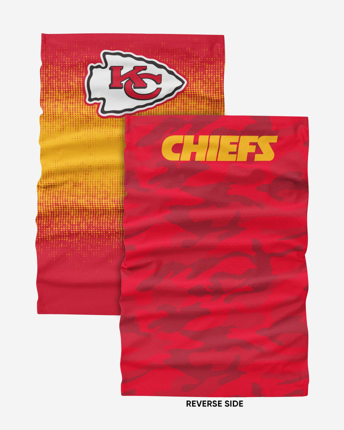 Kansas City Chiefs Reversible Camo Gradient Gaiter Scarf FOCO - FOCO.com