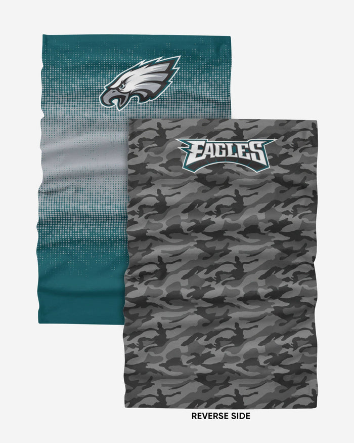 Philadelphia Eagles Reversible Camo Gradient Gaiter Scarf FOCO - FOCO.com